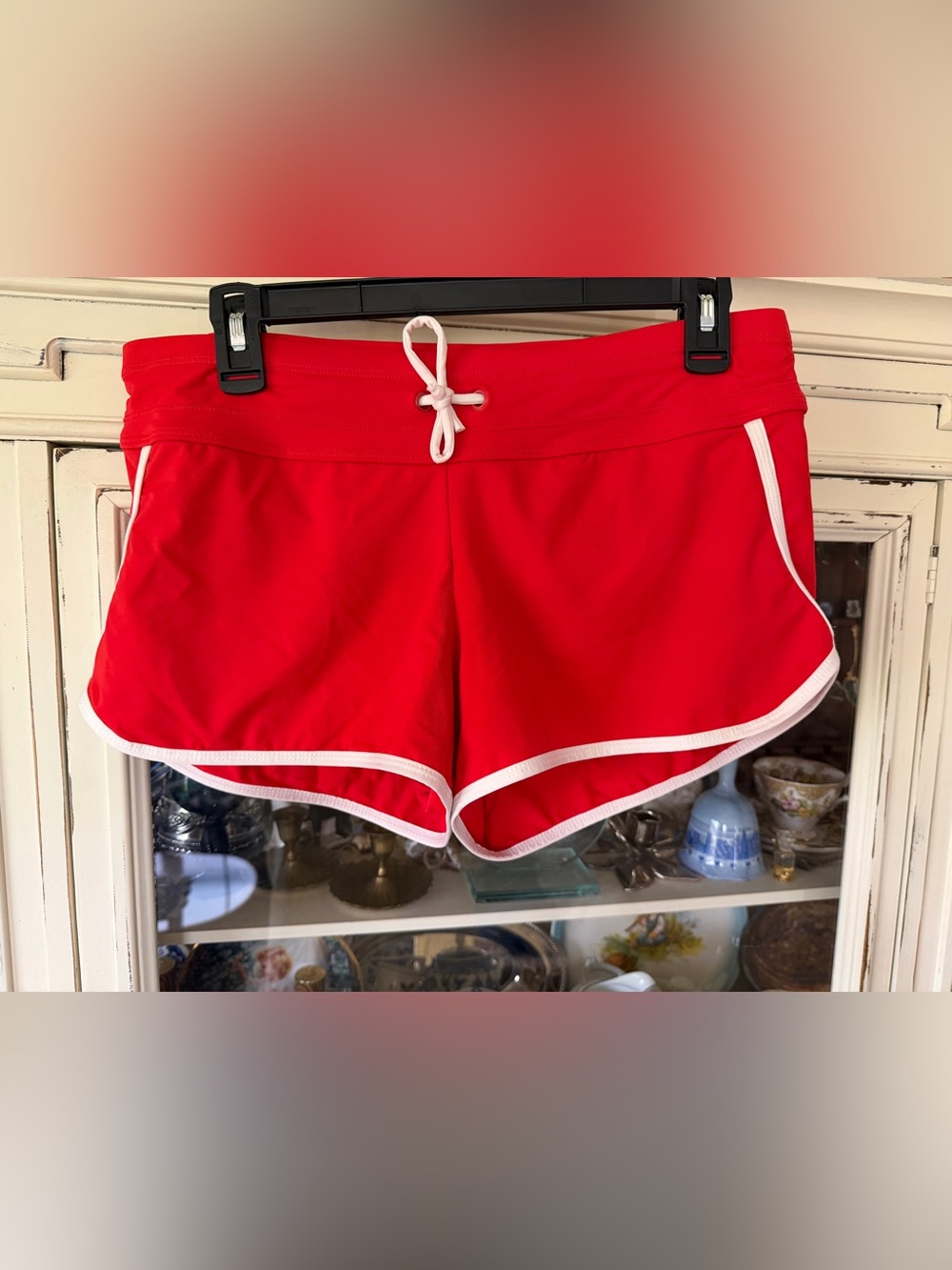 Athleta Coral Red Swim Board Shorts Size Medium